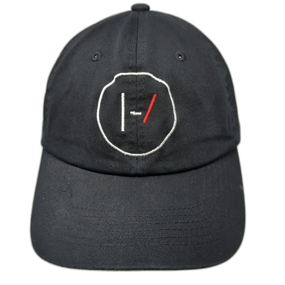 Twenty One Pilots Baseball Cap Black OS Band Logo Embroidered Slideback Hat